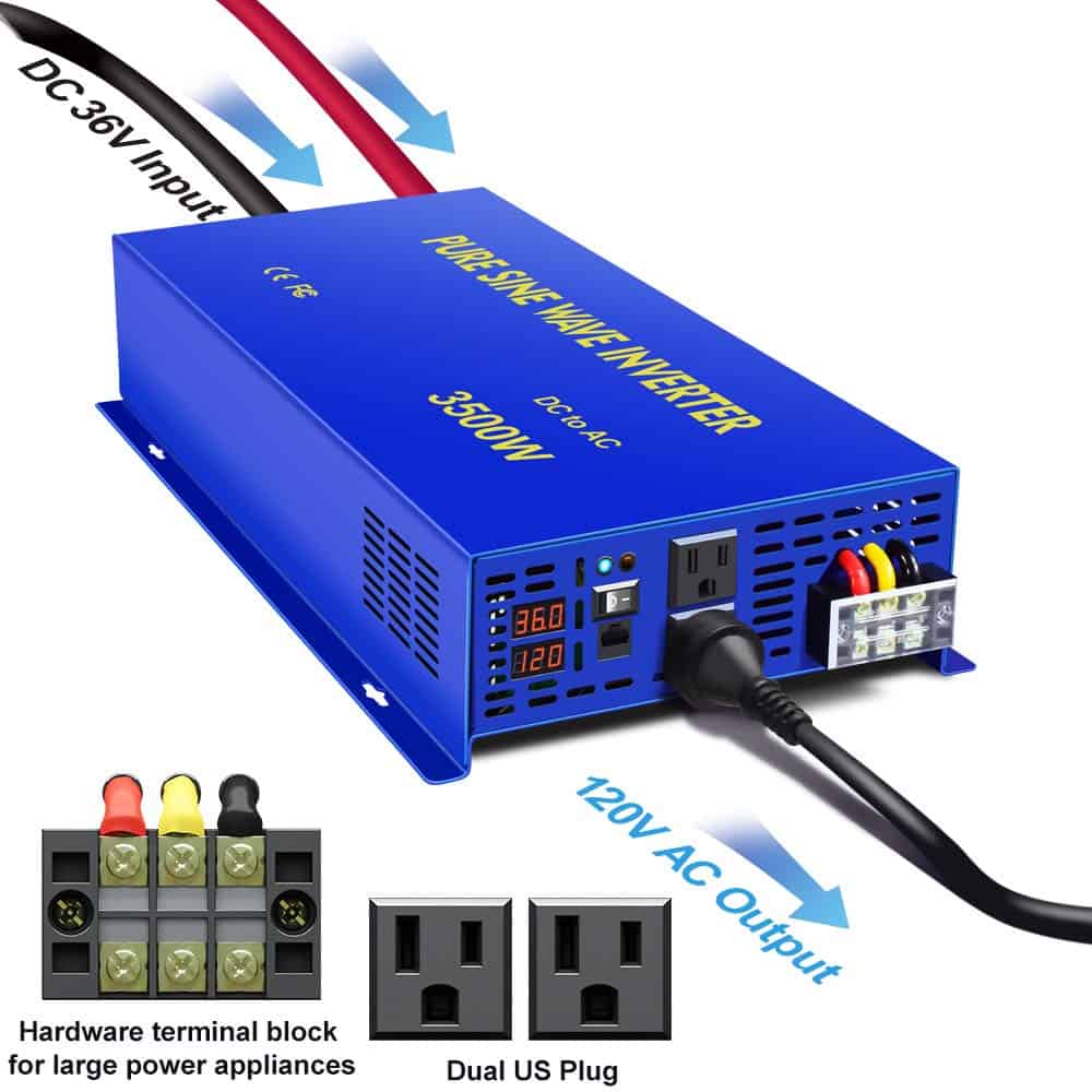 Inversor de Corriente XYZ INVT 36 Voltios 3500W Onda - Imagen 5