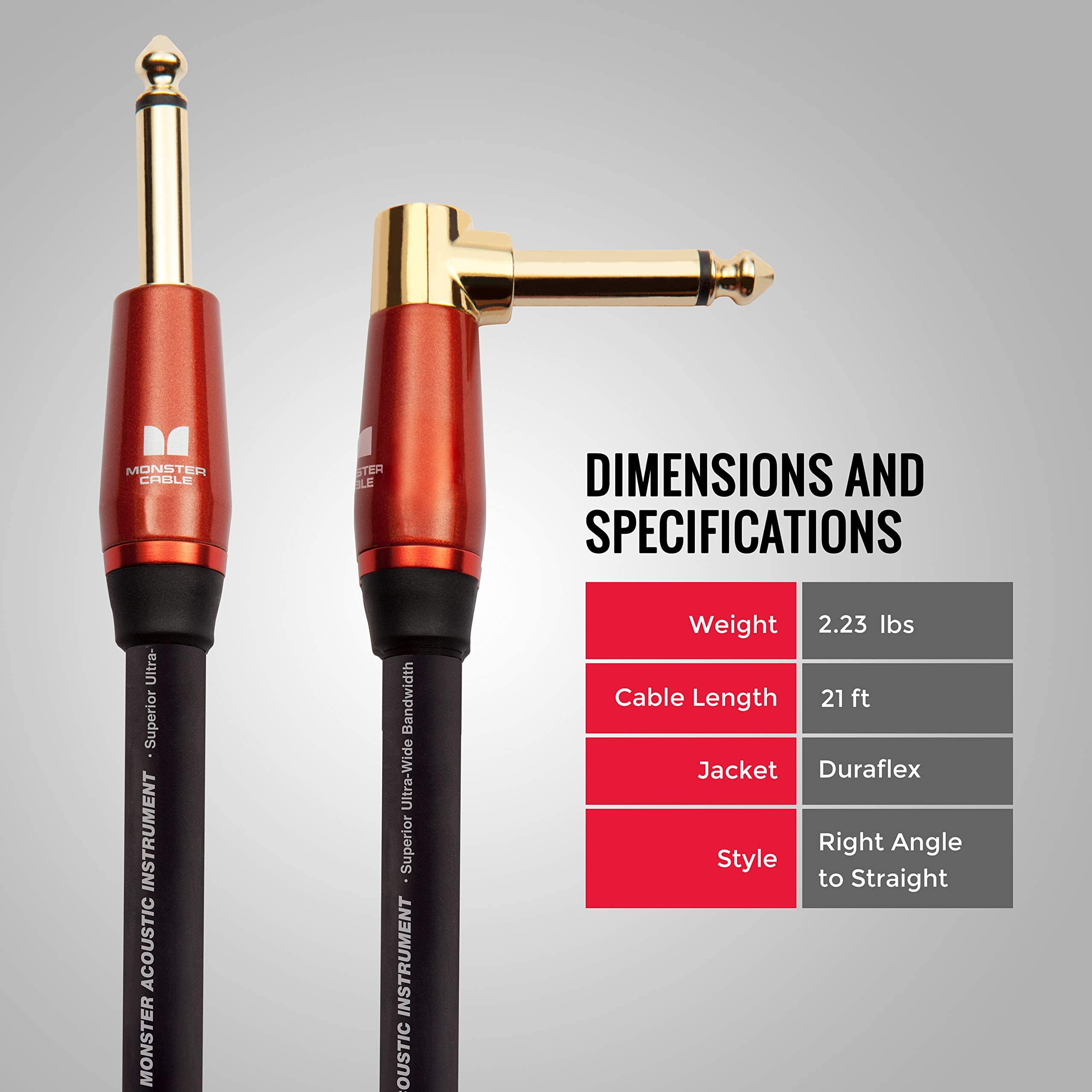 Cable de Instrumento Acústico Monster -Negro - Imagen 8