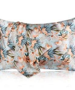 Funda de Almohada de Seda 100% Tropical Floral Tamaño King,