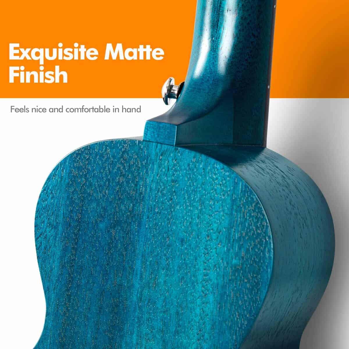 Ukulele Soprano Enya de 21 pulgadas Azul con Tapa de Caoba - Imagen 7