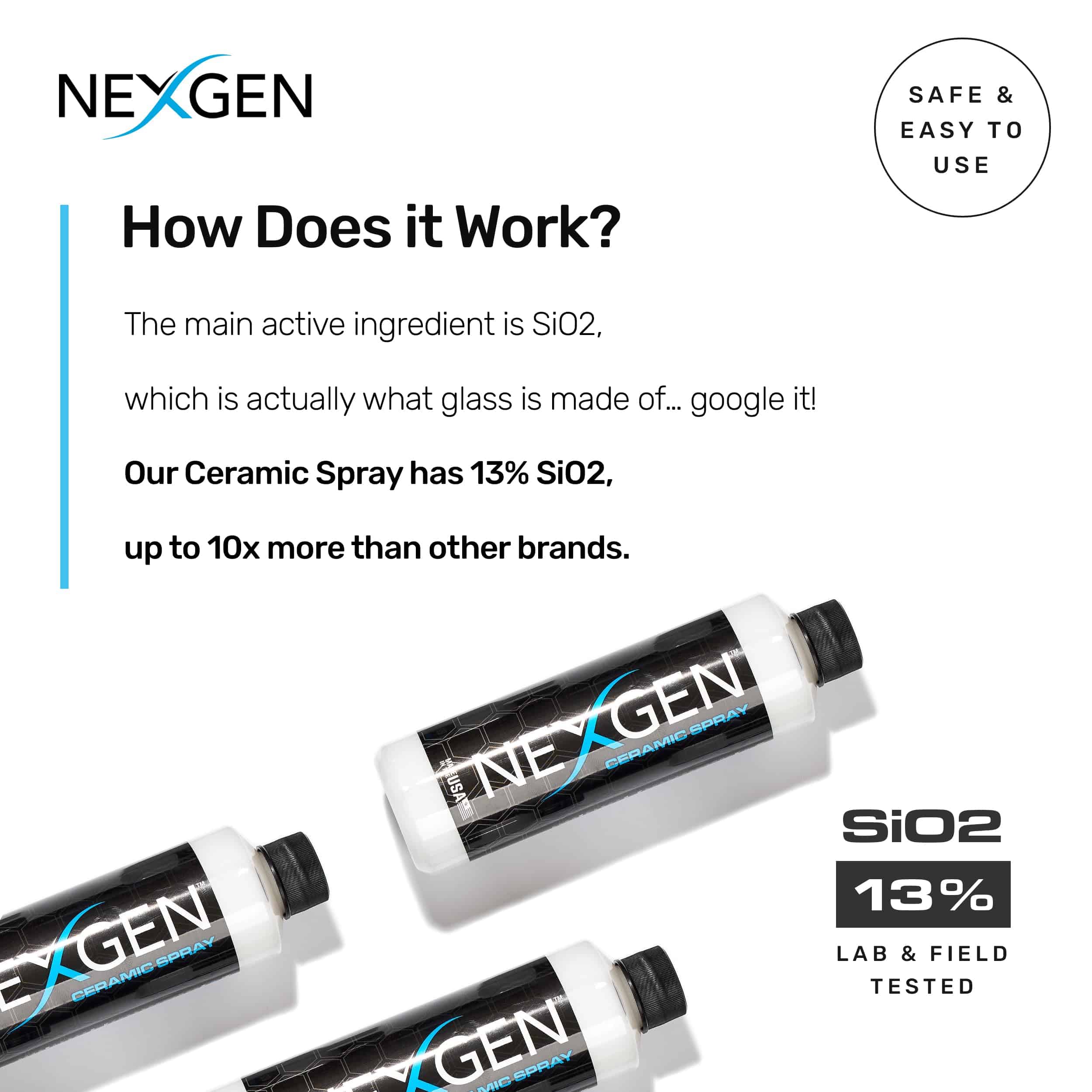 Nexgen Ceramic Spray Silicon Dioxide - Fácil de aplicar, - Imagen 3