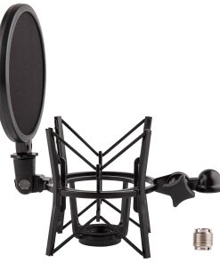 LYRCRO Soporte de Choque para Micrófono con Escudo Pop