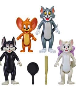 Figura Tom & Jerry de 3"" - Paquete de Cuatro, Multicolor