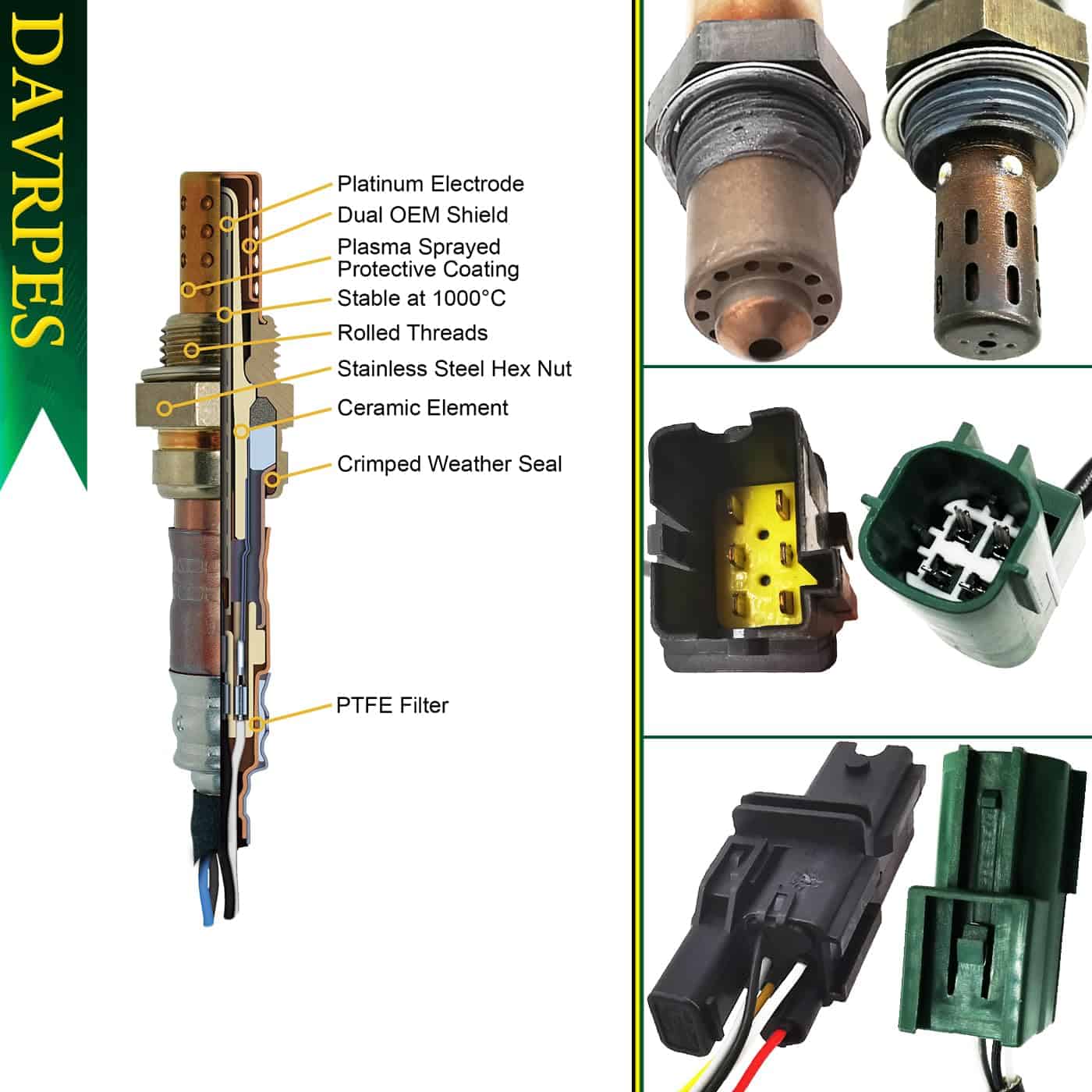 DAVRPES 2Pcs 234-5700 234-4296 Sensor de Oxígeno Arriba y - Imagen 5