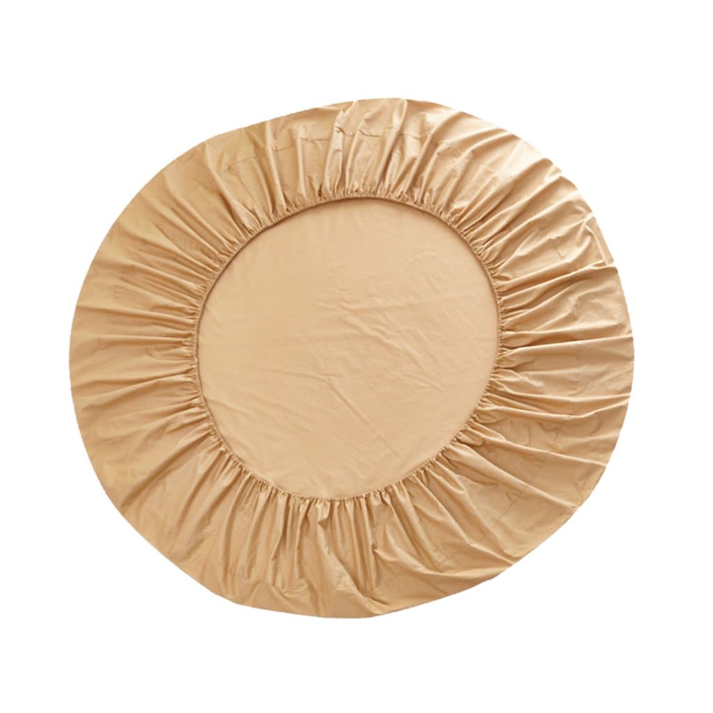 Sabana Ajustable para Cama Redonda de Color Sólido para