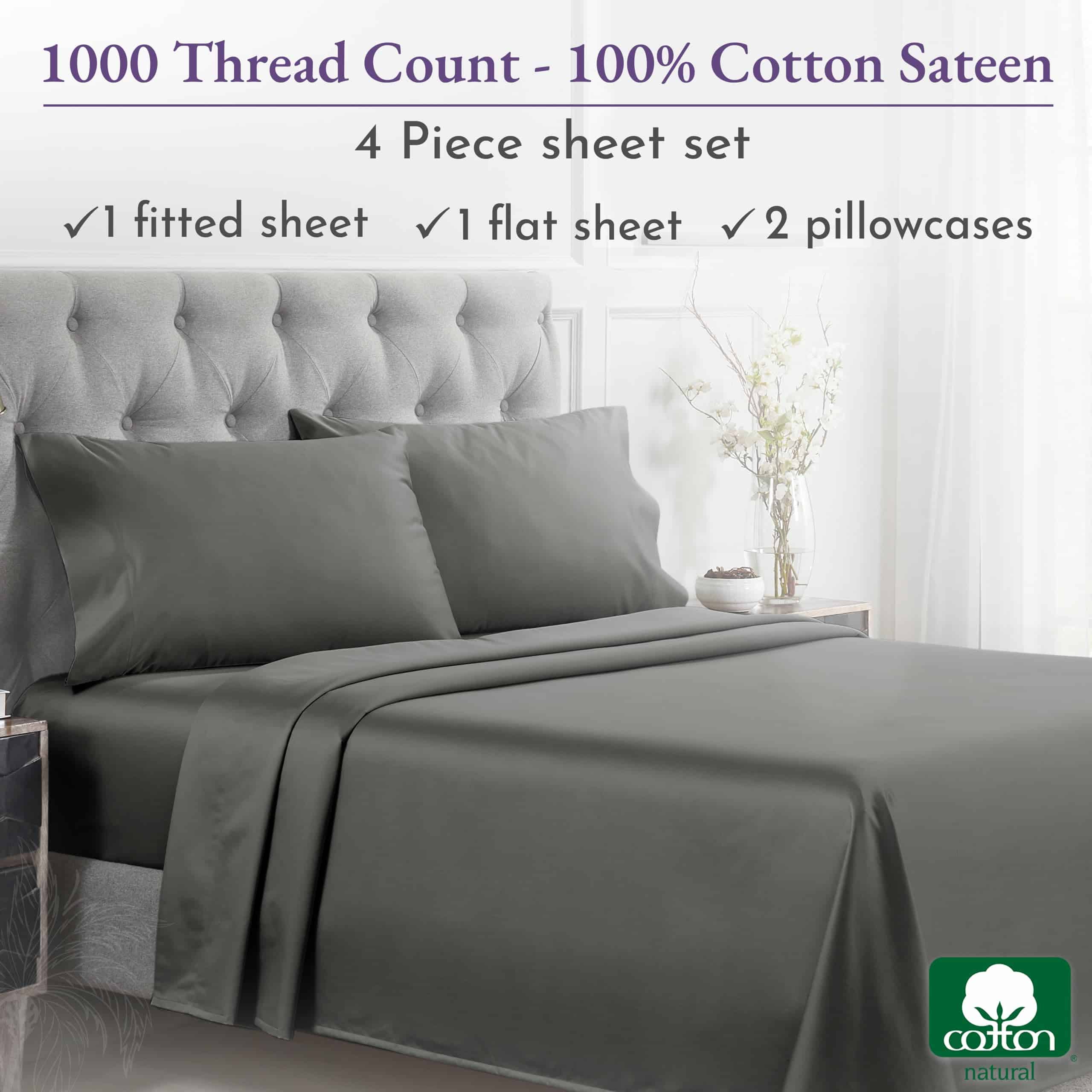 Juego de sábanas tamaño King de California Design Den, 1000 - Imagen 5