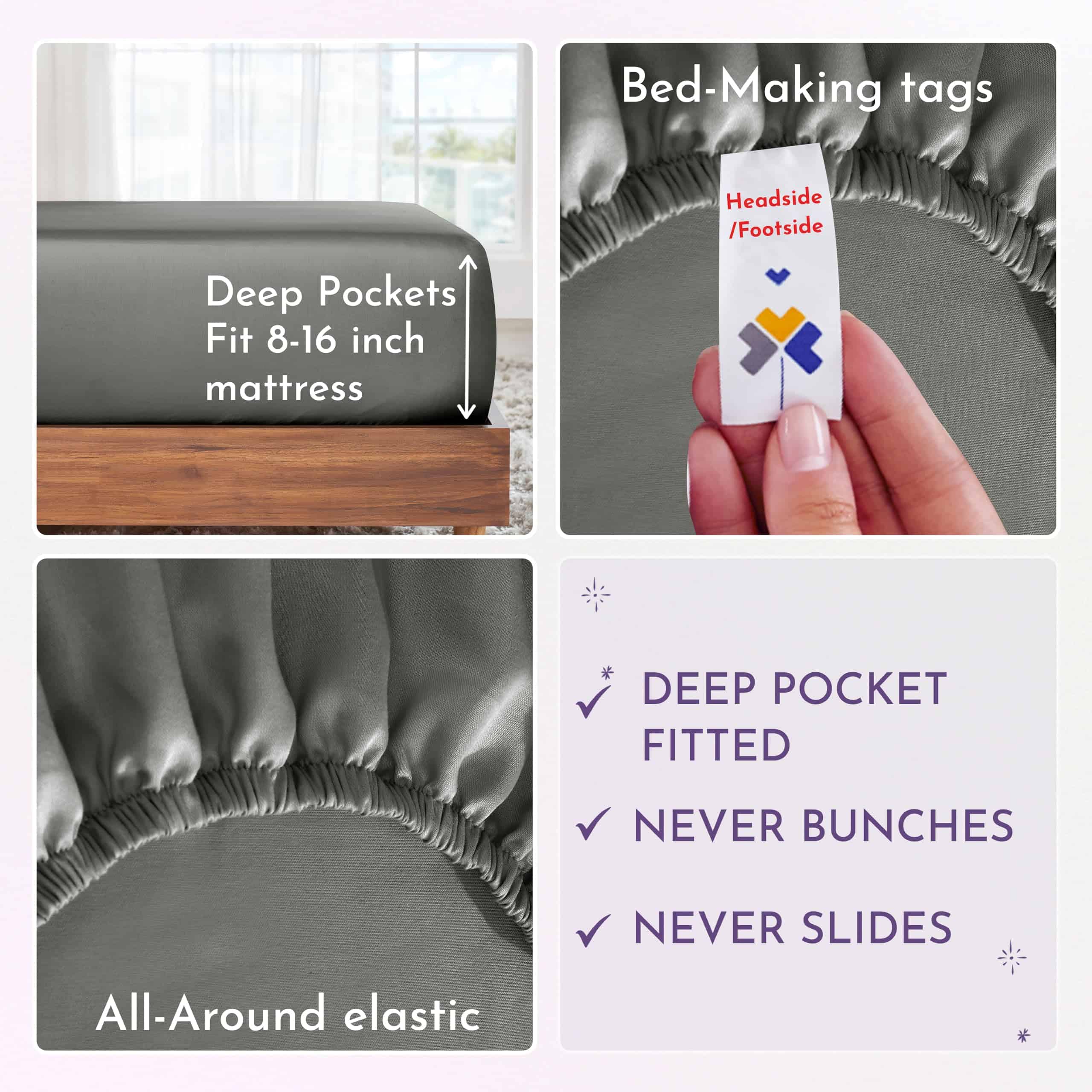 Juego de sábanas tamaño King de California Design Den, 1000 - Imagen 6