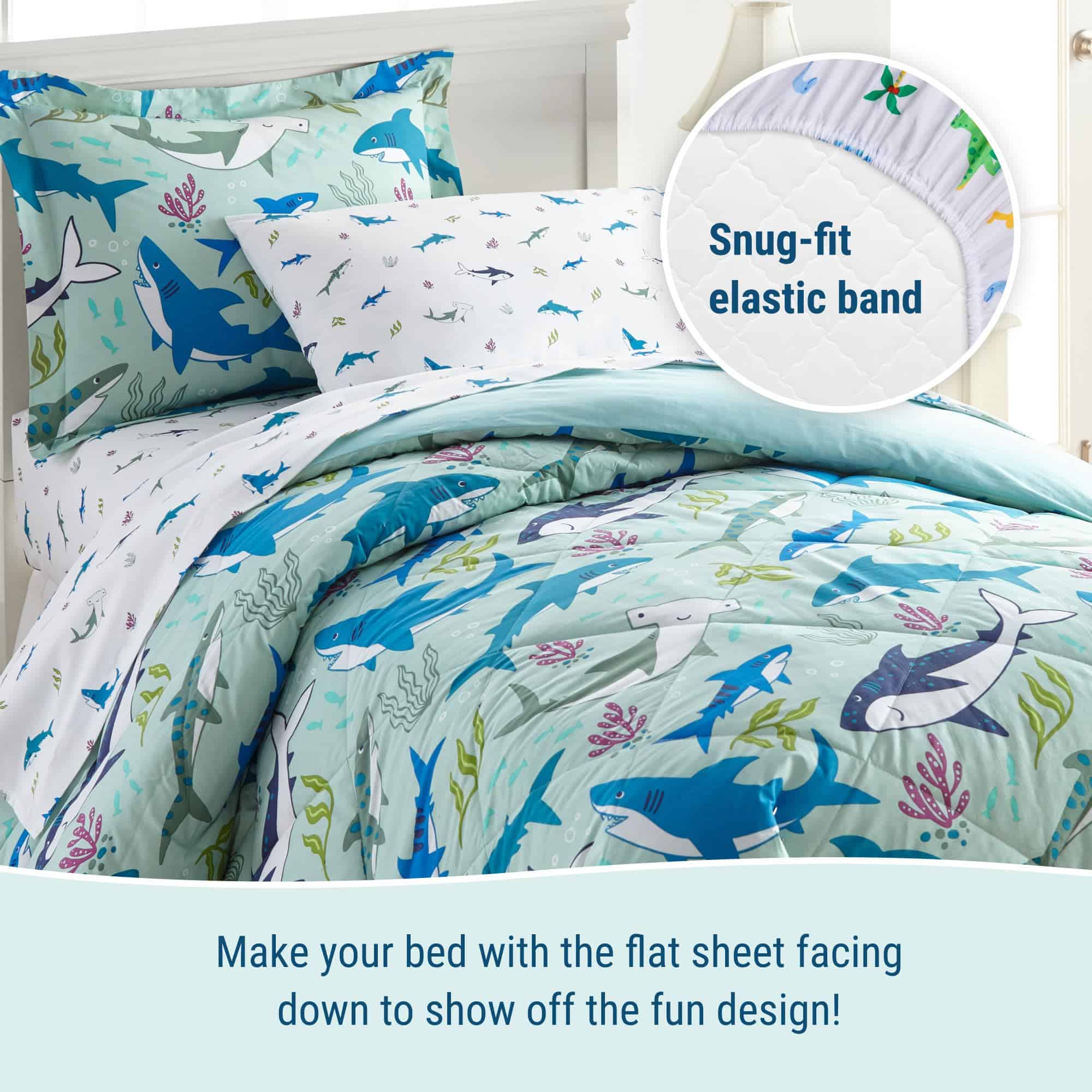Wildkin 100% Cotton 5 Piezas Twin Bed-in-A-Bag para Niños y - Imagen 5