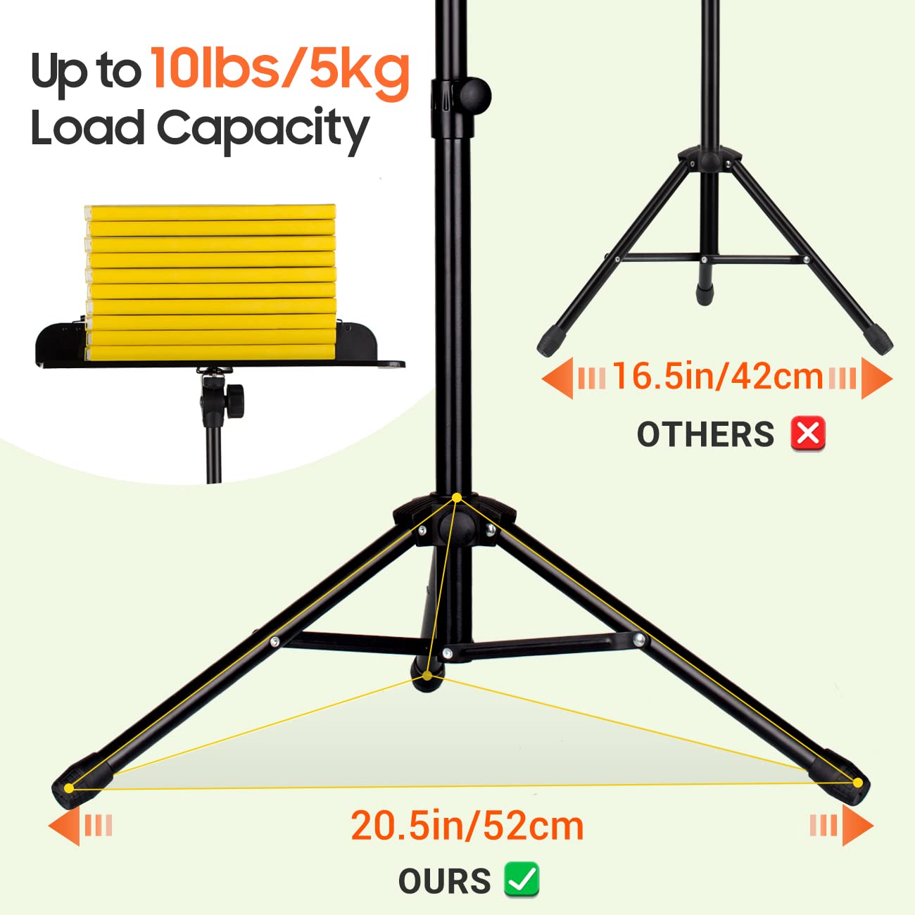 CAHAYA Soporte de Partituras Portátil: Soporte de - Imagen 5