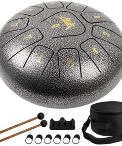 AKLOT Steel Tongue Drum 10 Pulgadas 11 Notas - Instrumentos