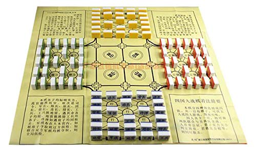 Ajedrez de Ejército Chino para 4 Jugadores, Piezas Grandes,