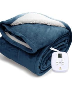 Manta Eléctrica de Micro Plush Sherpa y Franela Reversible