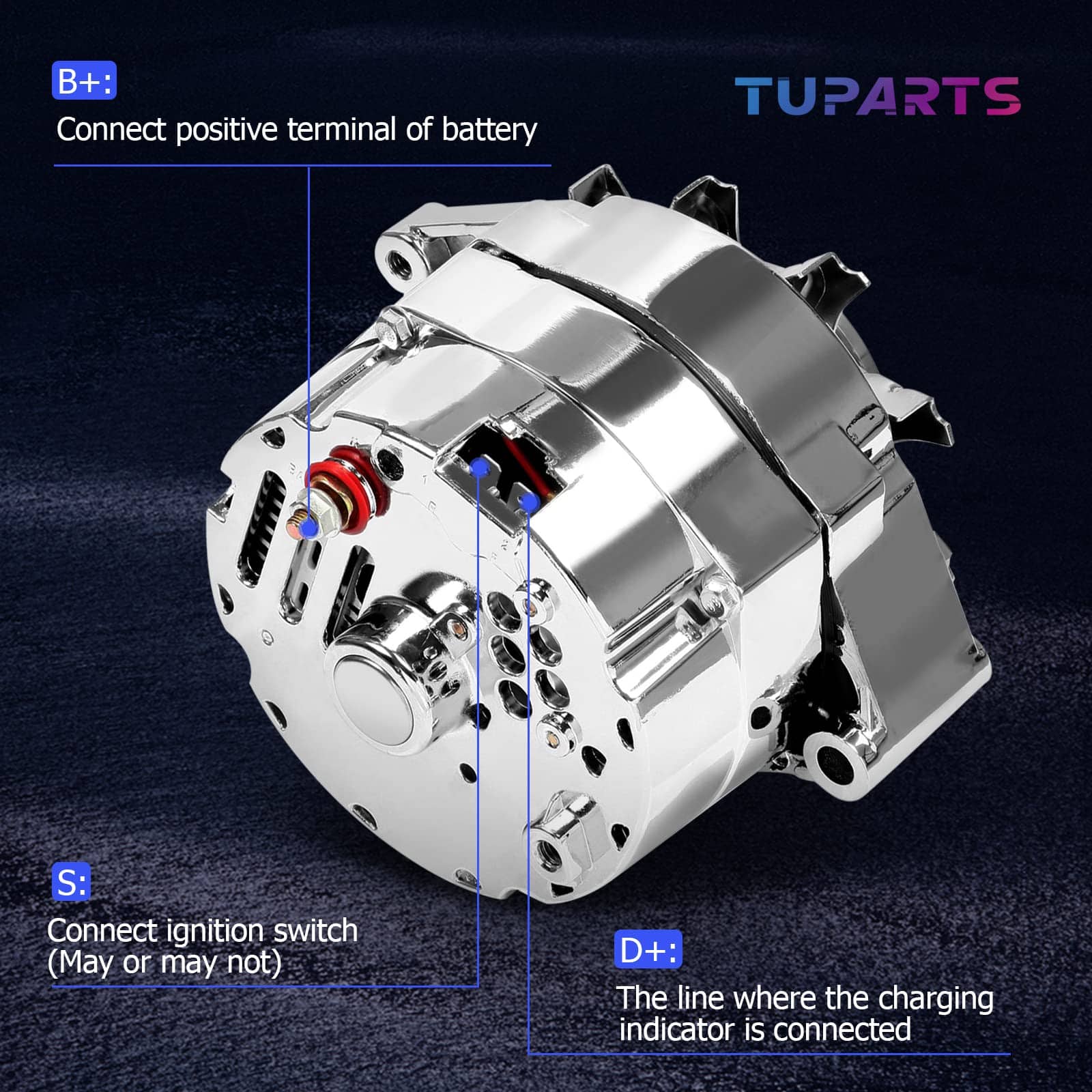 Alternador Automotriz Compatible para GM 305 350 BBC SBC de - Imagen 8