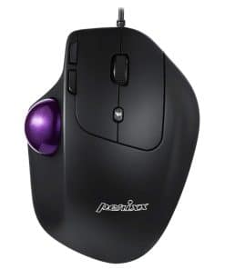 Mouse detrackball con cable USB ergonómico y programable