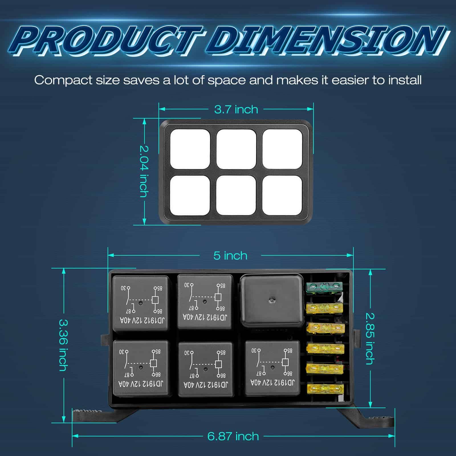 Panel de Interruptores de 6 Vías, Sistema de Relé - Imagen 3