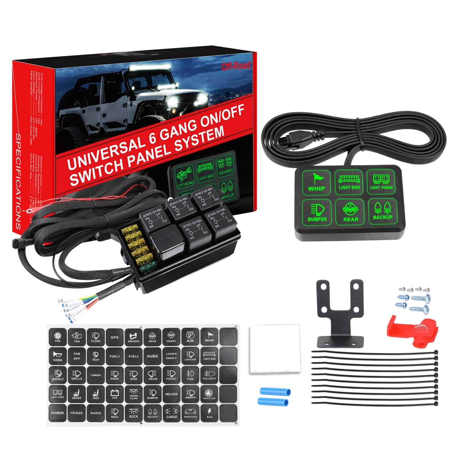 Panel de Interruptores de 6 Vías, Sistema de Relé