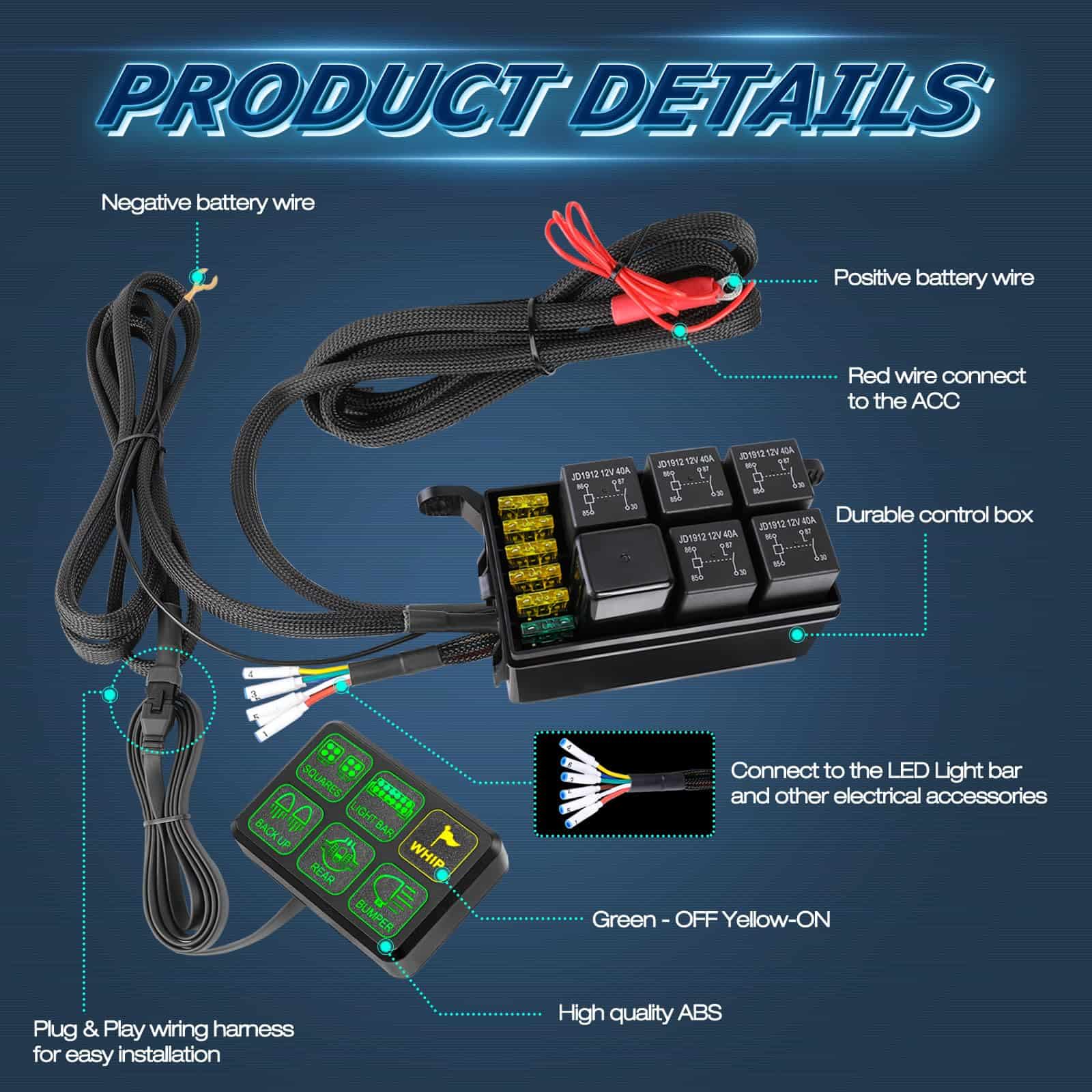 Panel de Interruptores de 6 Vías, Sistema de Relé - Imagen 4