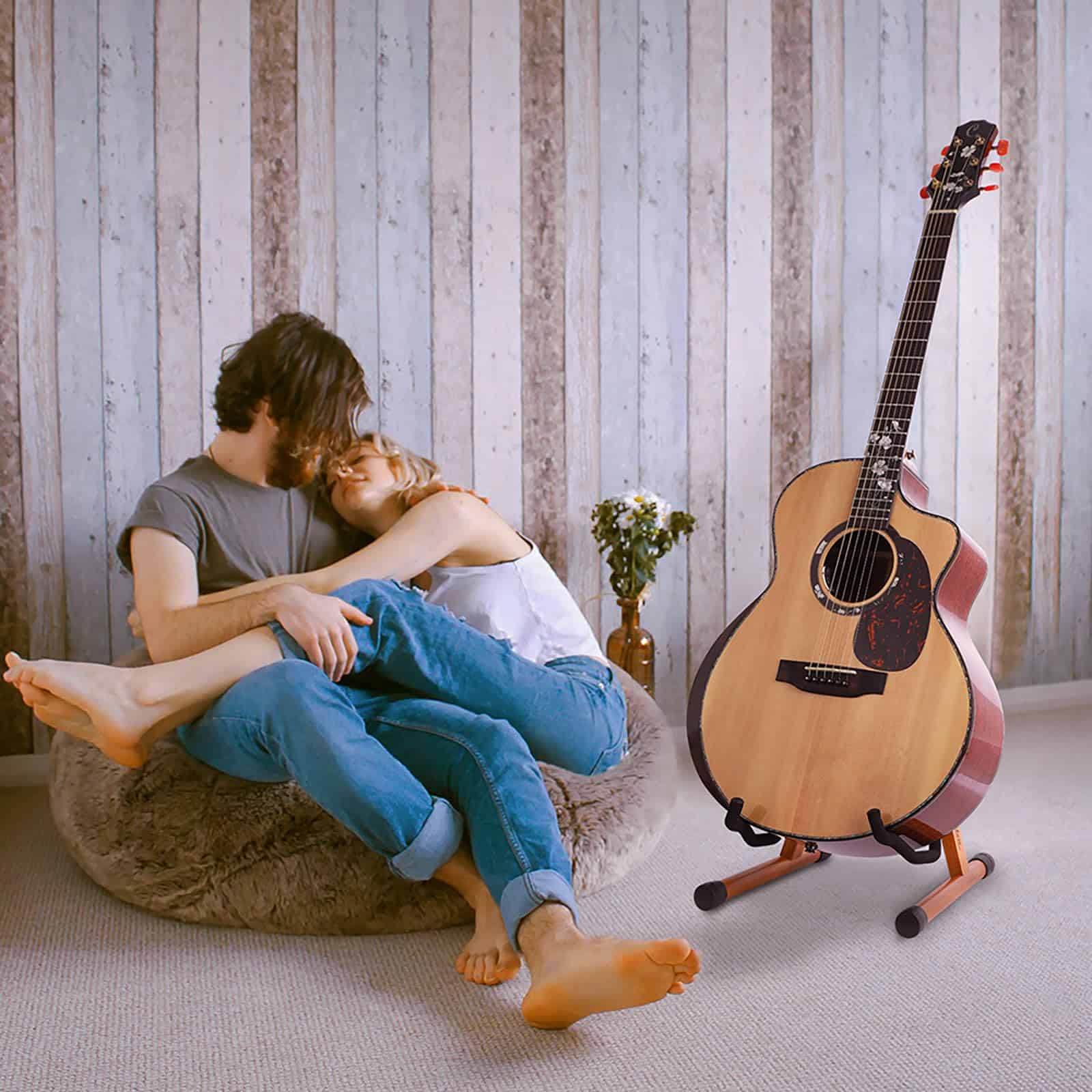 Soporte de guitarra Snigjat de palo de rosa, resistente - Imagen 10