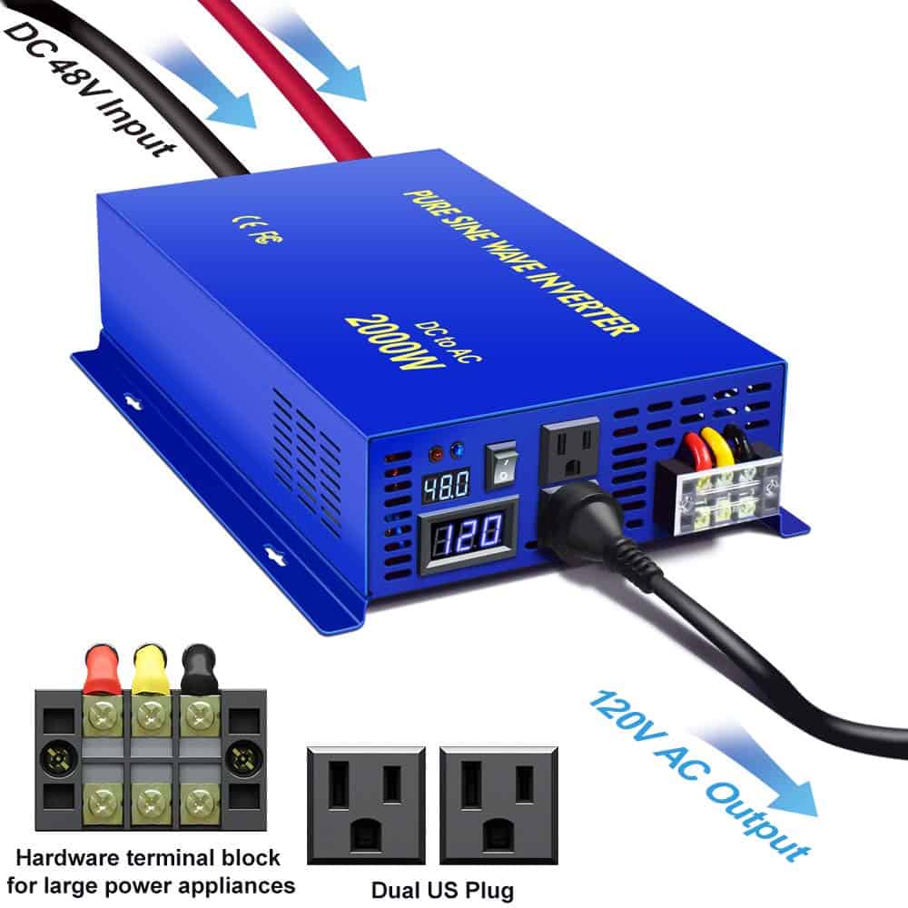 Inversor de Onda Sinusoidal Pura XYZ INVT de 2000 vatios - Imagen 6