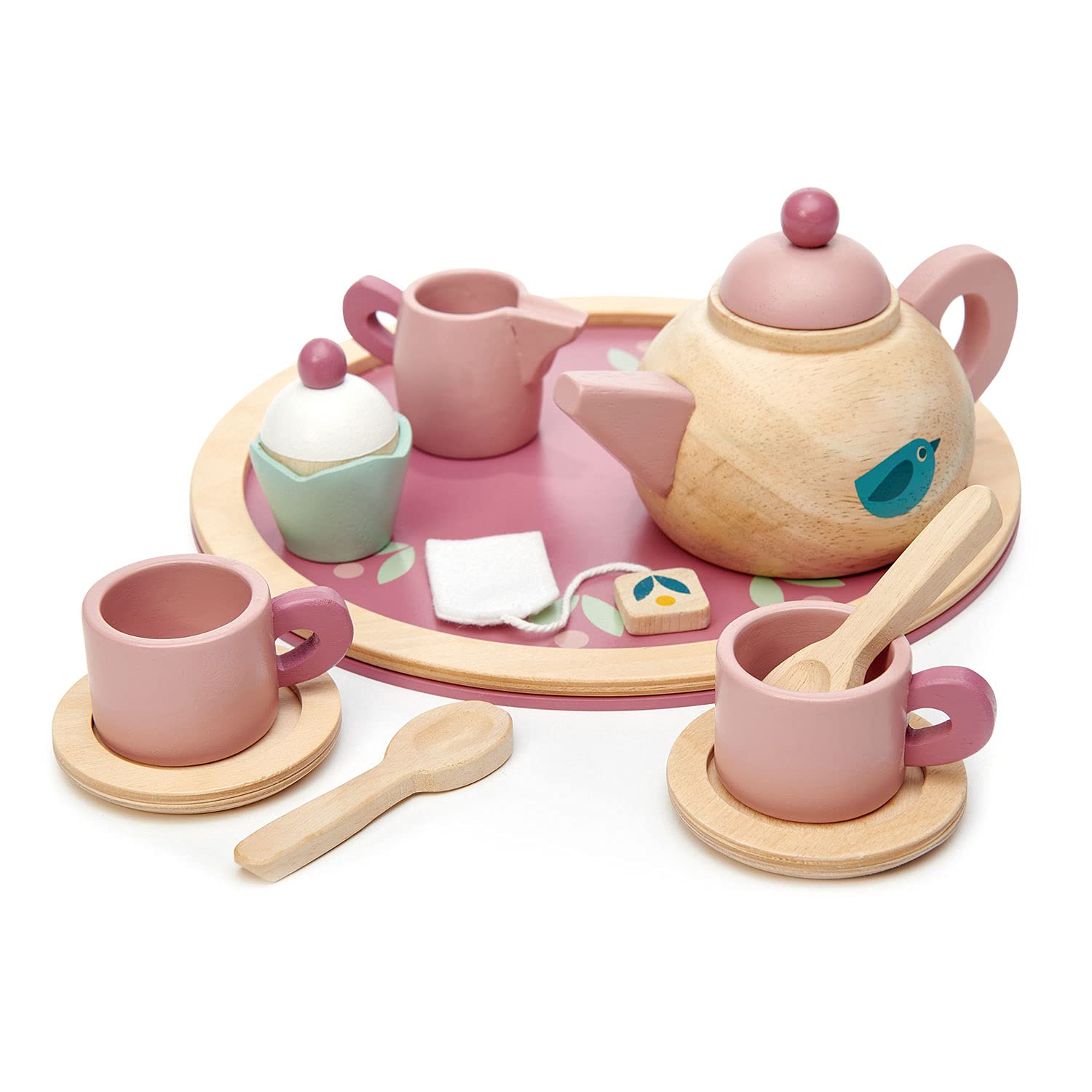 Juego de té Birdie Tender Leaf Toys - Tetera realista, - Imagen 3