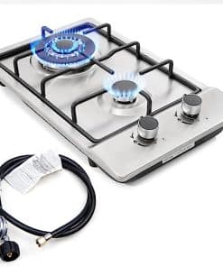 12" Cocina de Gas, 2 Quemadores Empotrados de Propano/Gas