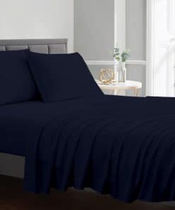 BLUECLANS Juego de Sábanas Tamaño King de California Azul