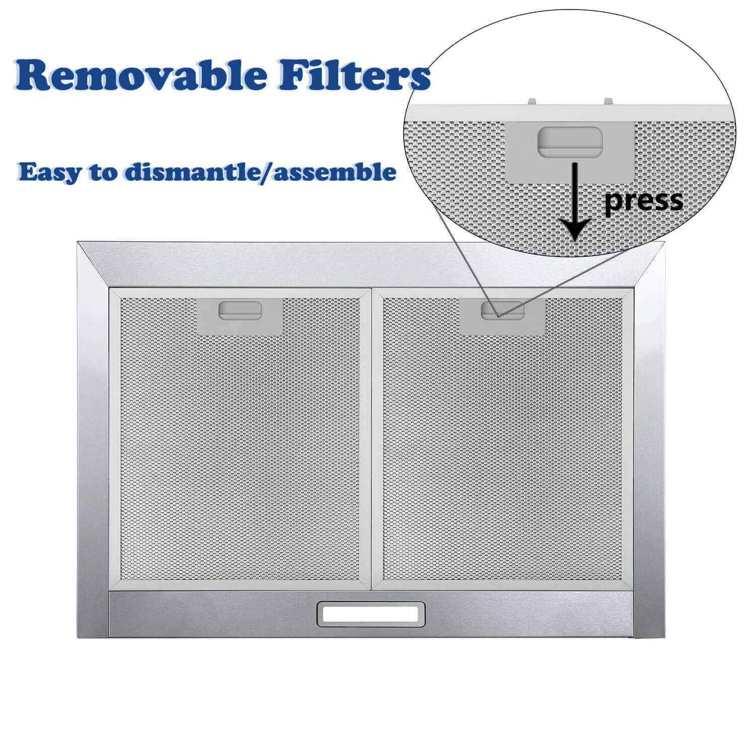 Campana extractora de pared Tieasy de 30 pulgadas con - Imagen 10