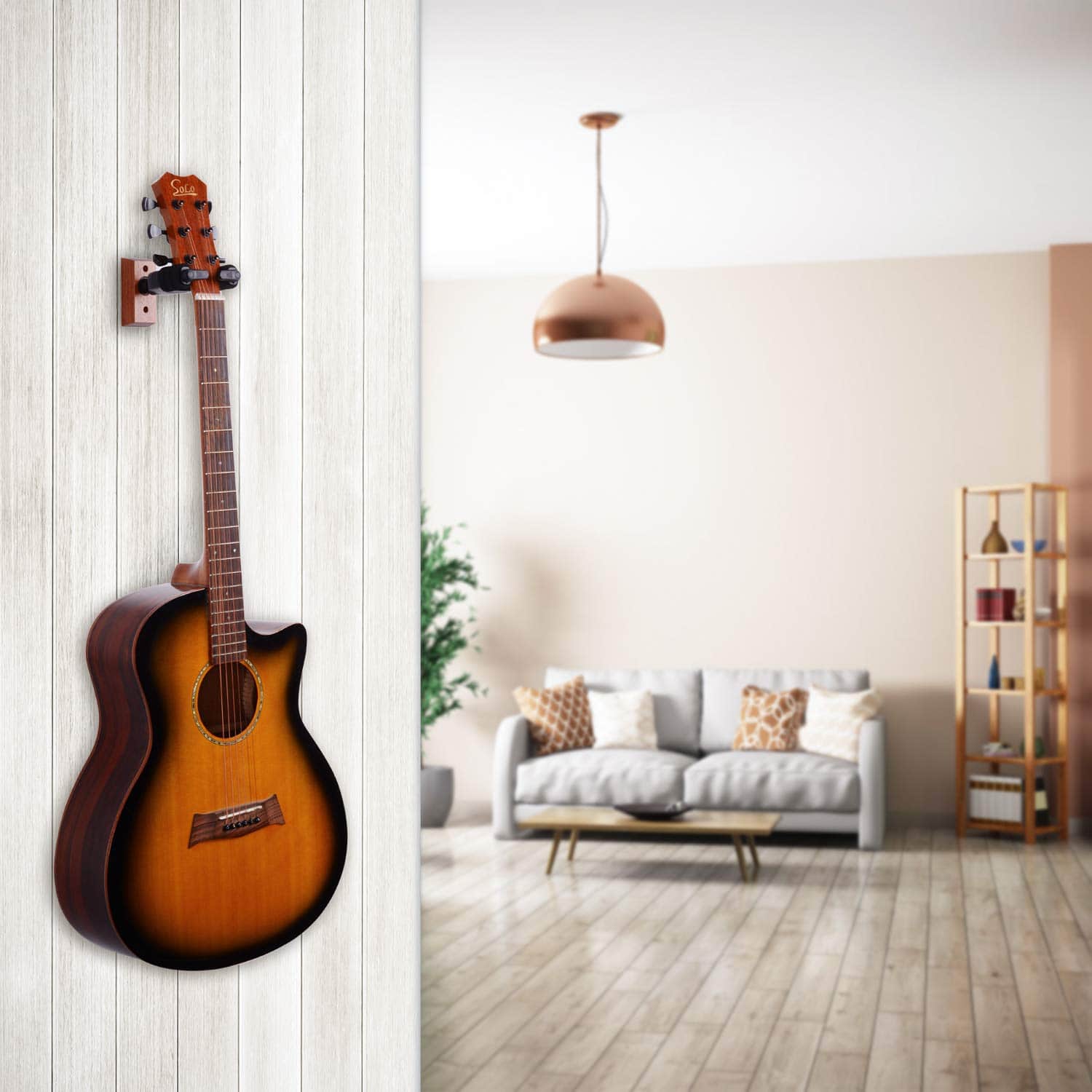 Soporte de Pared para Guitarra, Gancho de Madera Dura con - Imagen 7