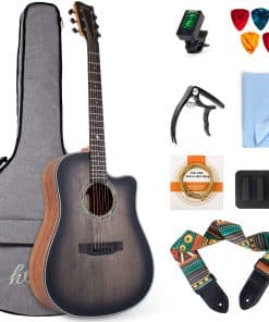 Guitarra Acústica Lotmusic de 41 Pulgadas Tamaño Completo