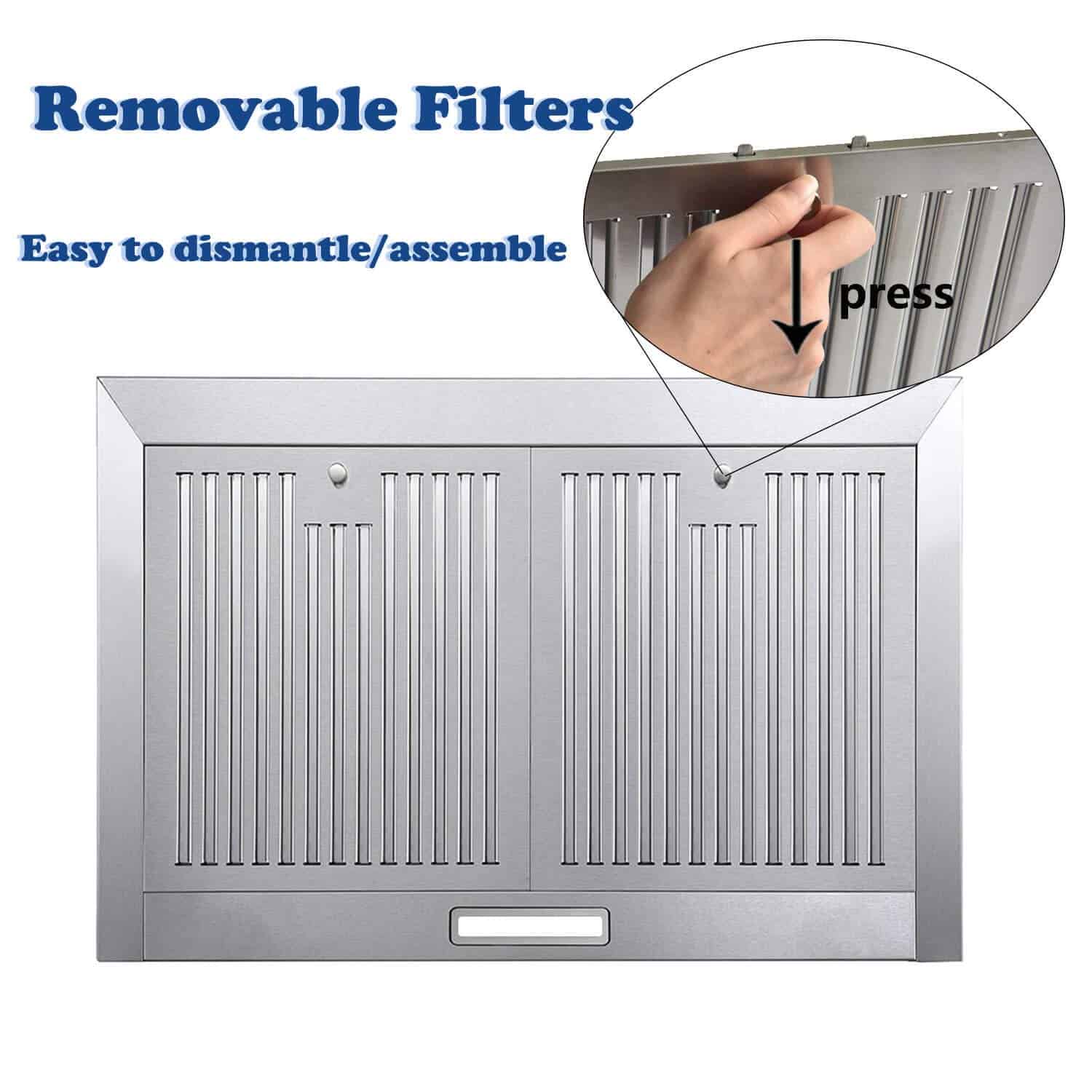 Campana Extractora Tieasy, Campanas de Cocina 30 pulgadas - Imagen 10