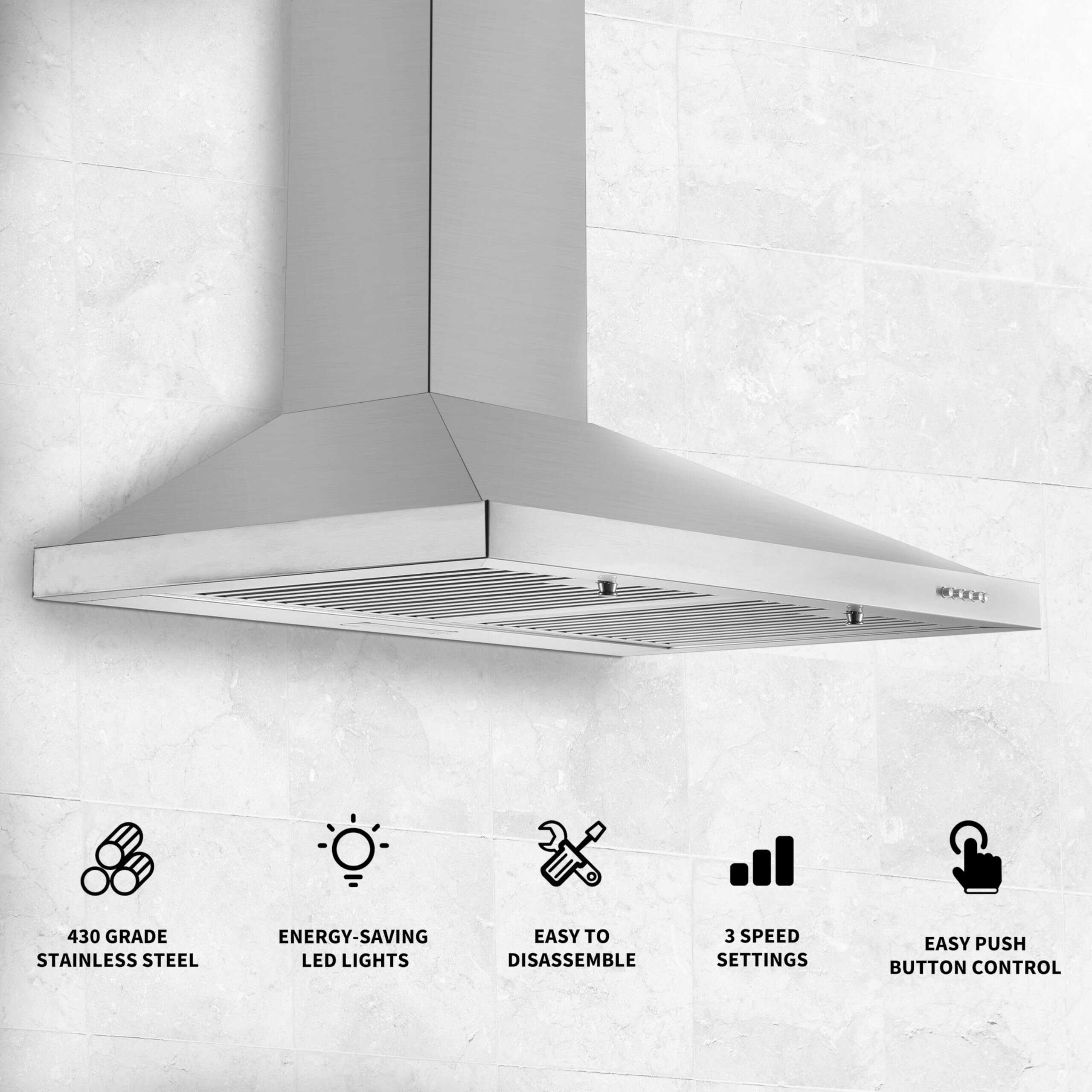 Campana Extractora Tieasy, Campanas de Cocina 30 pulgadas - Imagen 3