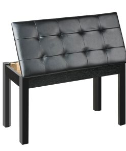 Banqueta de Piano ZHRUNS de Madera con Almacenamiento y