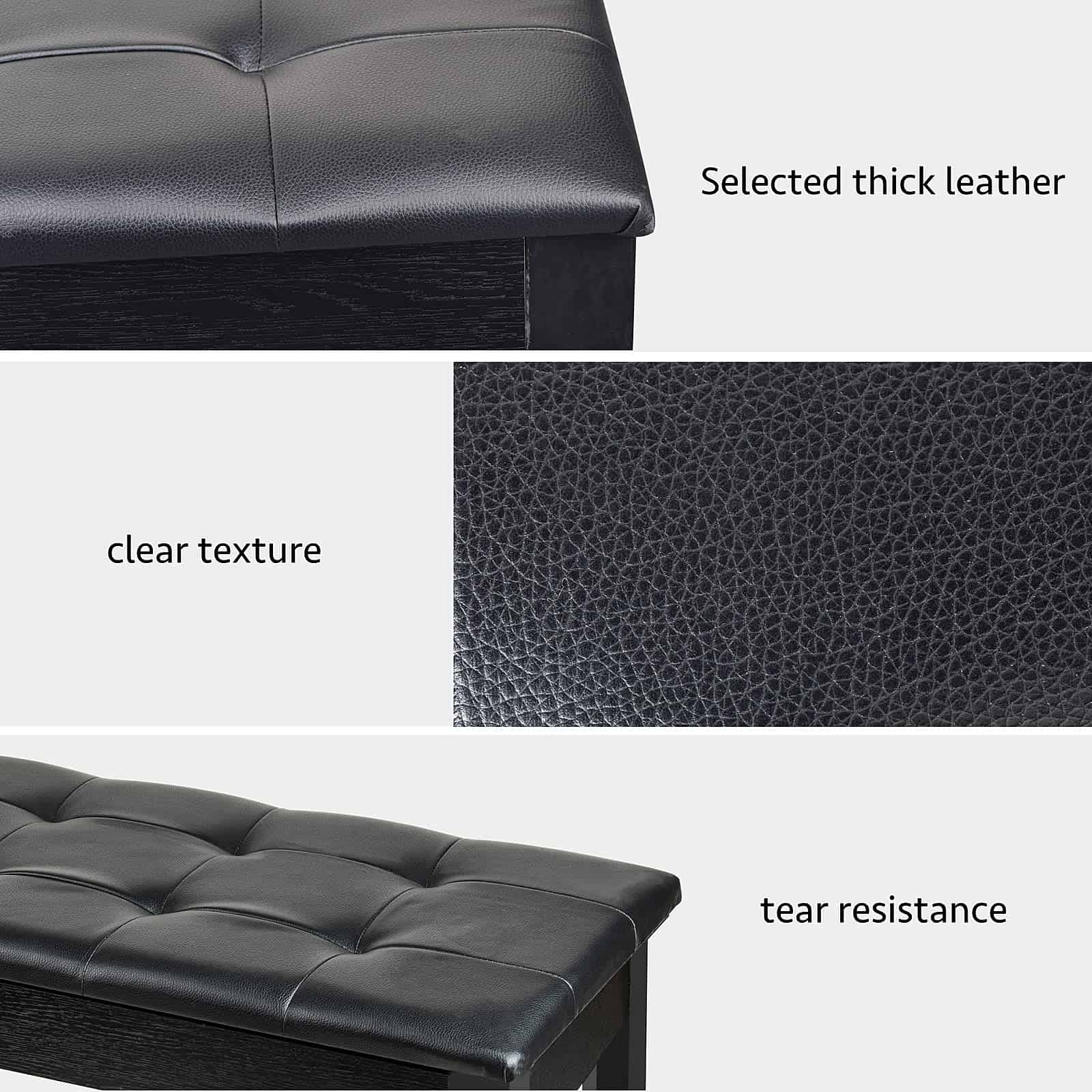 Banqueta de Piano ZHRUNS de Madera con Almacenamiento y - Imagen 4