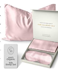 Funda de Almohada de Seda Colorado Home Co -Rosa Cuarzo