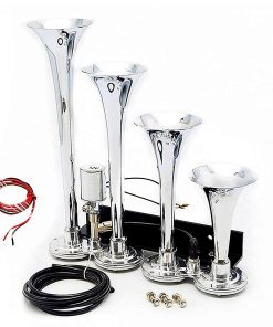 Viping Cuatro Tubos Plata Claxon de Coche Eléctrico