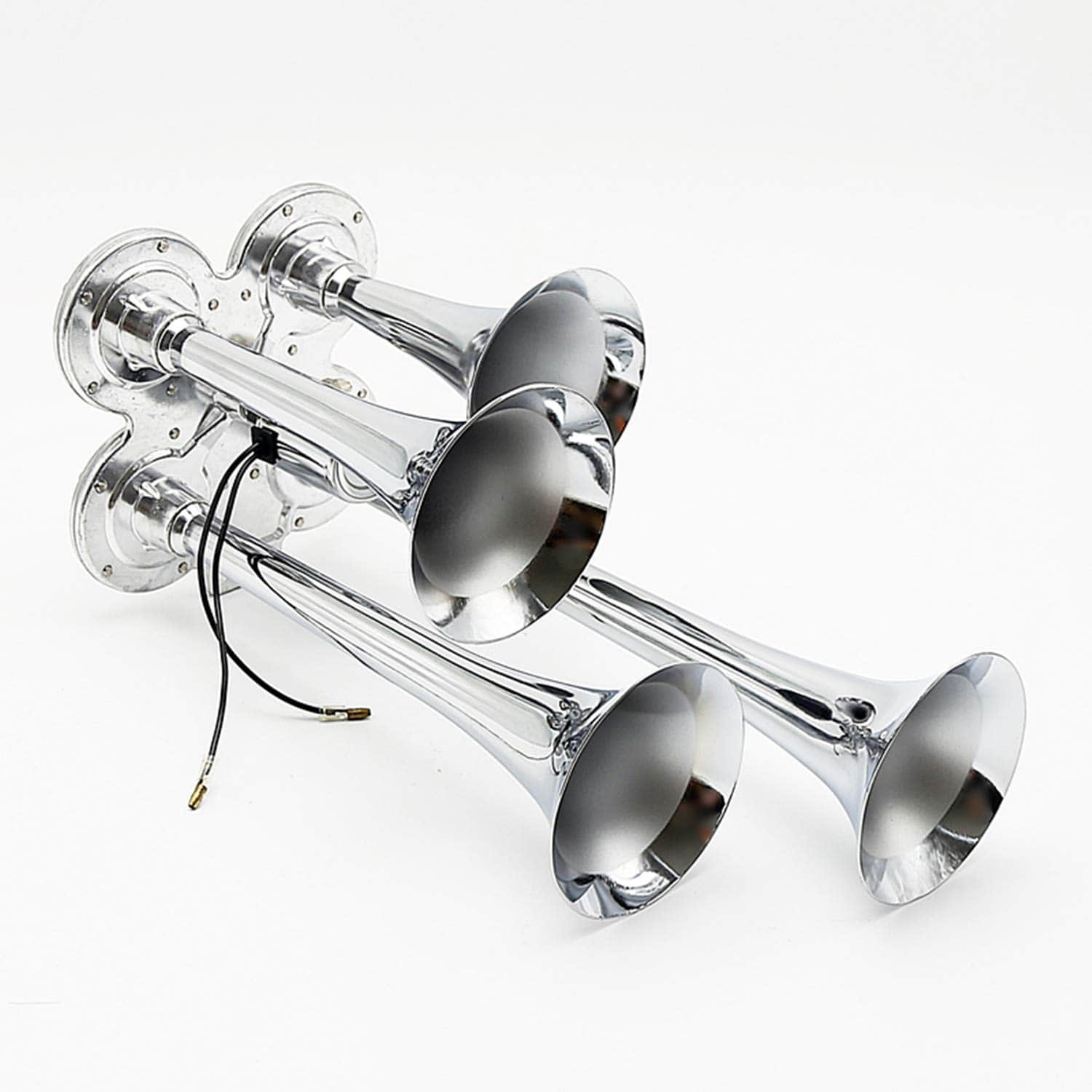 Claxon de coche plateado de cuatro tubos dobles 12V 170DB - Imagen 5