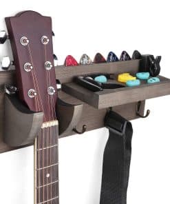 Bikoney Soporte de Pared para Guitarra con Estante y Gancho