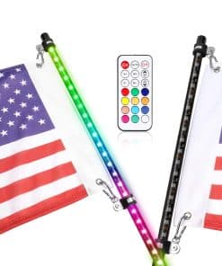 Niwaker 5ft Luces de Látigo LED Ahumado Negro con Control