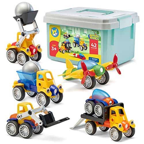 Set de Coches Magnéticos Play Brainy para Niños y Niñas -