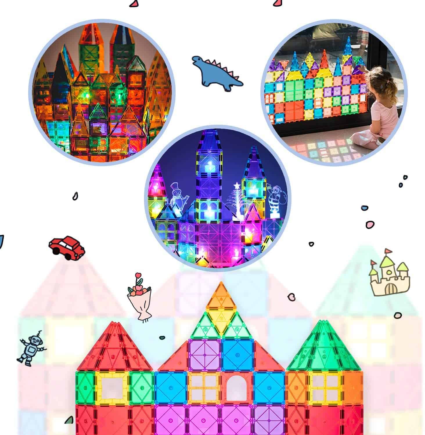 102 Piezas de Bloques de Construcción de Azulejos - Imagen 9