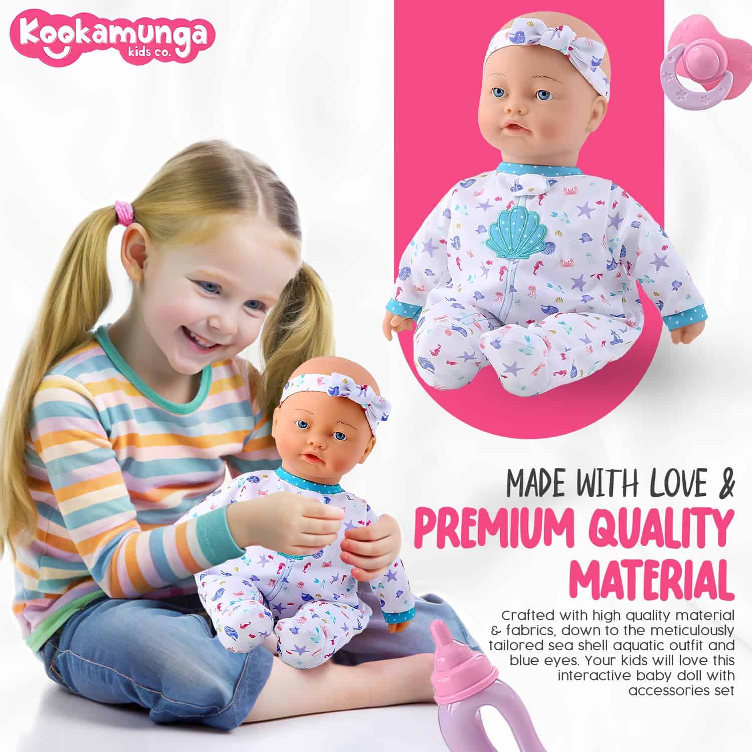 Muñeca Interactiva KOOKAMUNGA KIDS de 16 Pulgadas - Muñeca - Imagen 4