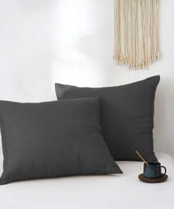 Fundas de Almohada Euro de Lino Francés 100% con Bordado