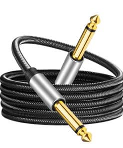 Cable de Instrumento 6.35mm 50Ft, Color Plateado Cable