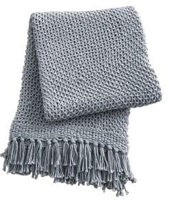 Manta de Punto Abierto Split - Neblina