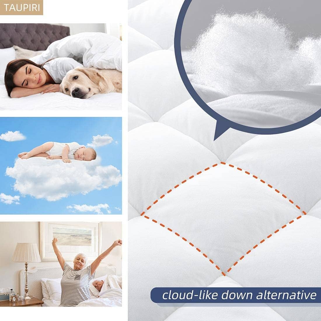 Funda de colchón acolchada completa Taupiri con bolsillo - Imagen 4