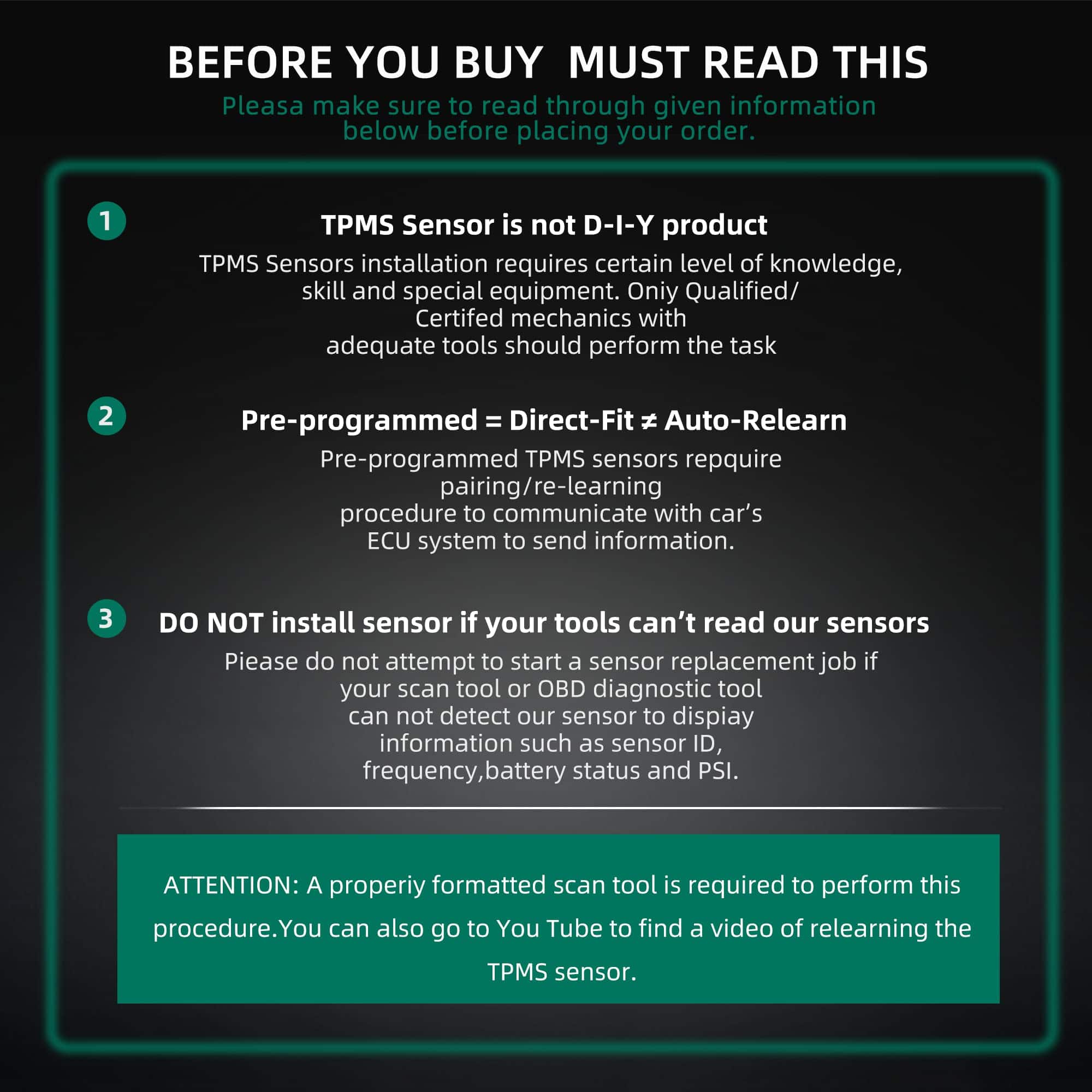 Sensor TPMS CDWTPS para Toyota Sienna 2007-2020, Sequoia - Imagen 7