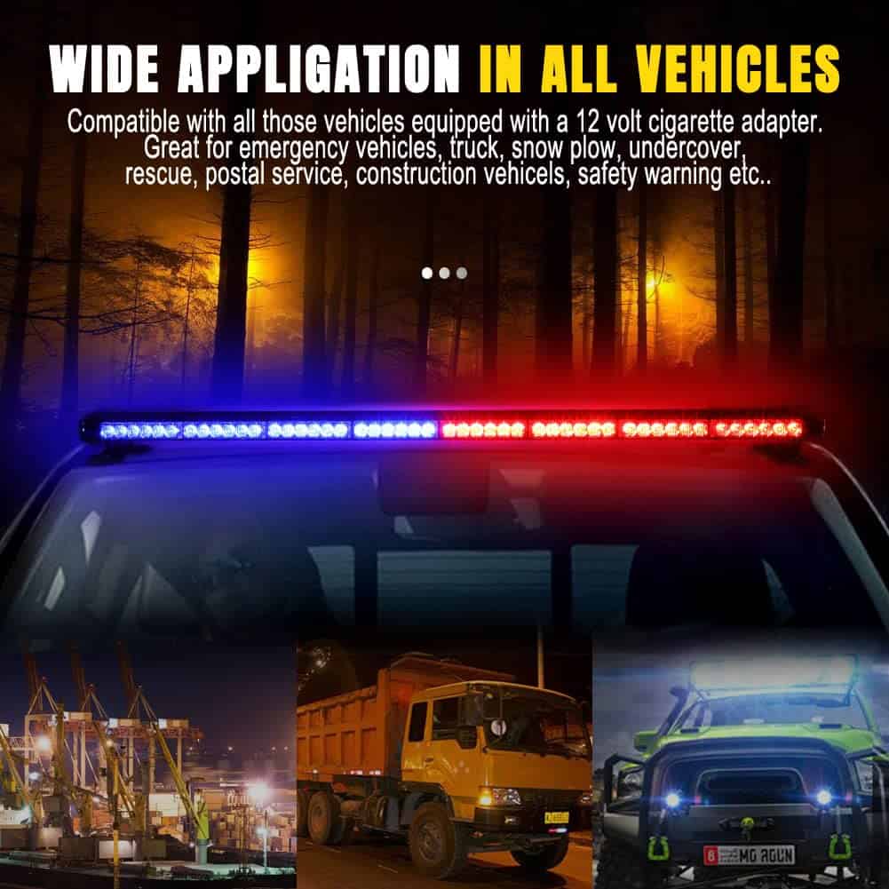 Barra de luces de emergencia estroboscópica LED de 48" 102W - Imagen 5