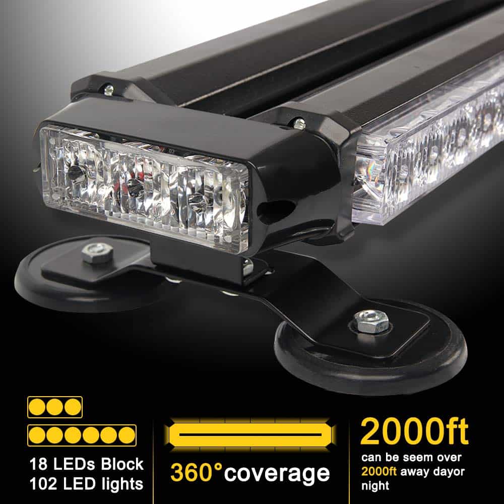 Barra de luces de emergencia estroboscópica LED de 48" 102W - Imagen 8