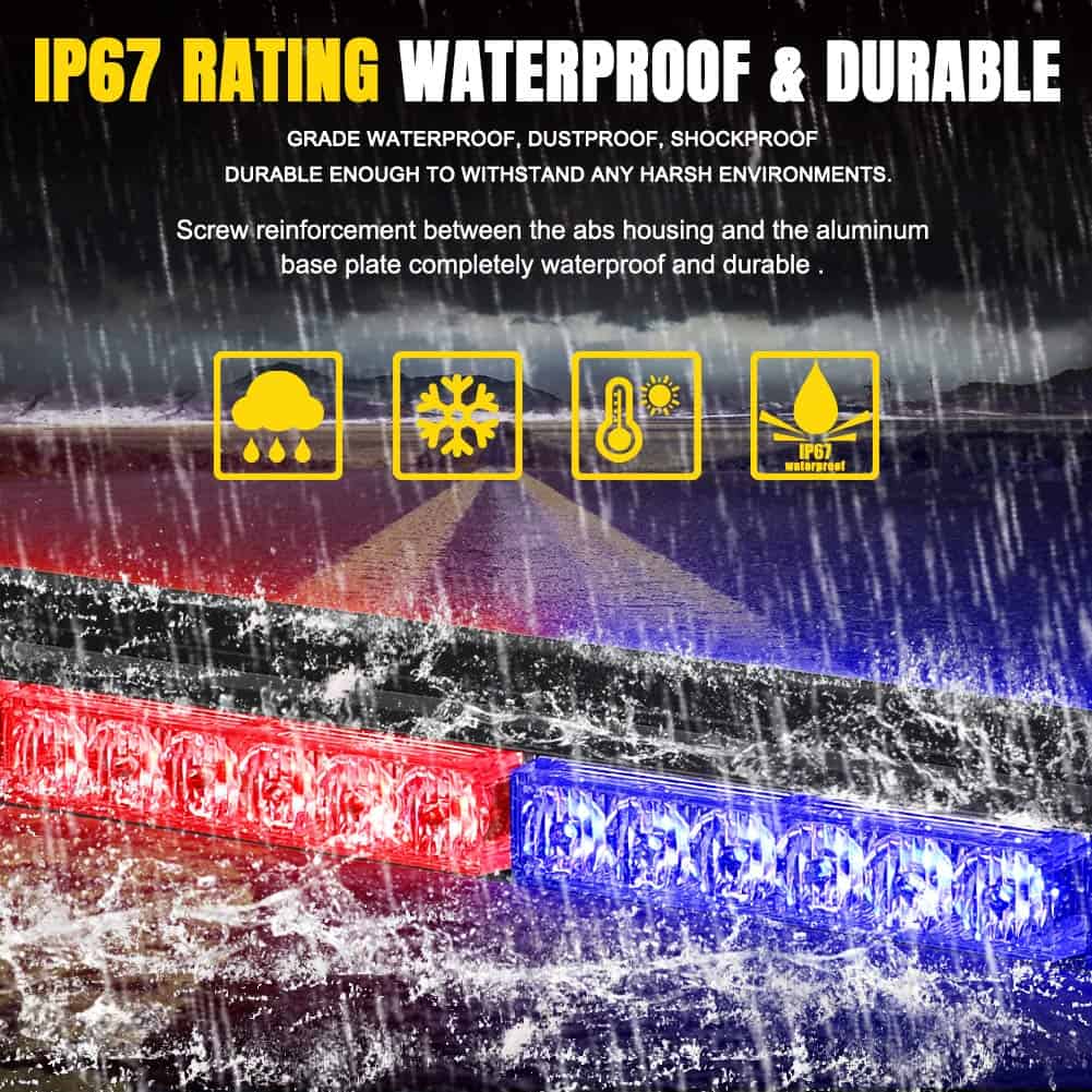 Barra de luces de emergencia estroboscópica LED de 48" 102W - Imagen 4