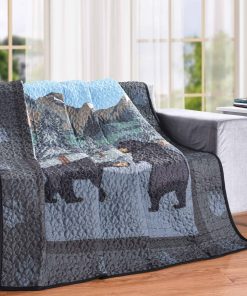 Manta de Quilt Decorativa de Tiro LL Home What Up Bears